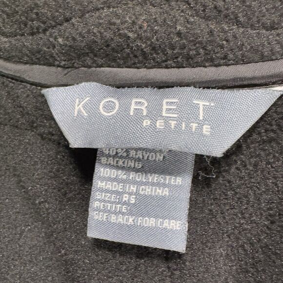 Koret Chambray Button Jacket Multi Color Ribbon Design Fleece Lining Size PS - Picture 2 of 6